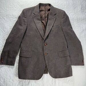 Potomac Collection Classic Wool Brown Tweed Sports Coat Jacket Preppy Mn 41R EUC